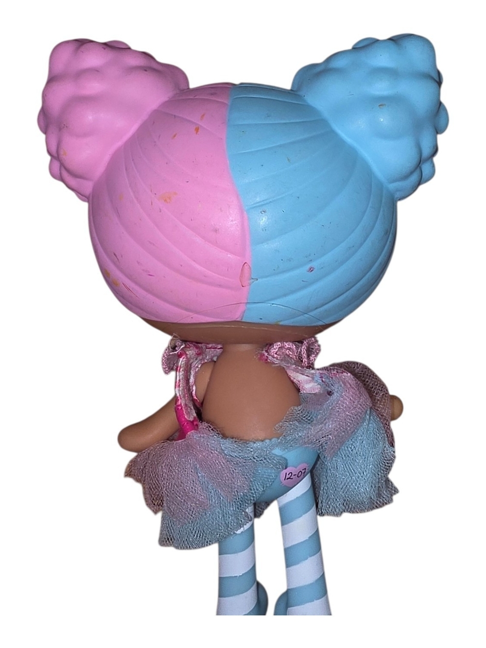 Pink & Blue Plush Hair Doll for Kids - Cute Bow Tutu Toy - Picture 6 of 8